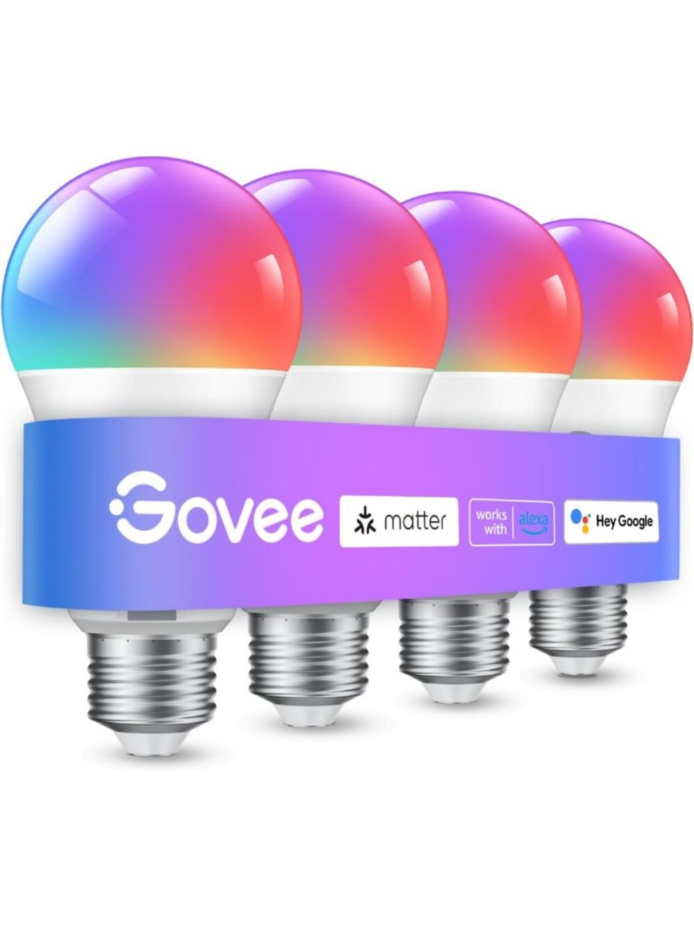 Color Changing Smart Light Bulbs, A19 LED, 800 Lumens, E26 Base, Home Decor